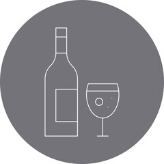 Wine single vector illustration icon