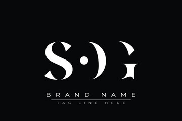 SOG abstract letter logo design. This logo is designed by three abstract letters. © Mahamud