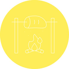 Roasted Turkey single vector illustration icon