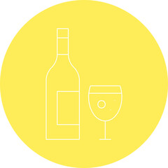 Wine single vector illustration icon