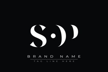 Fototapeta premium SOP abstract letter logo design. This logo is designed by three abstract letters.