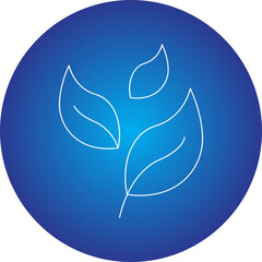 Leaves single vector illustration icon