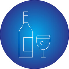 Wine single vector illustration icon