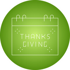 Fototapeta premium Thanksgiving Date single vector illustration icon
