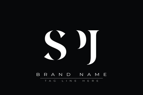 SPJ abstract letter logo design. This logo is designed by three abstract letters.