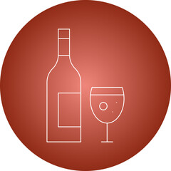 Wine single vector illustration icon