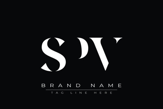 SPV abstract letter logo design. This logo is designed by three abstract letters.