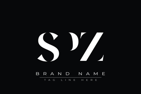 SPZ abstract letter logo design. This logo is designed by three abstract letters.