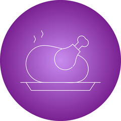 Turkey single vector illustration icon