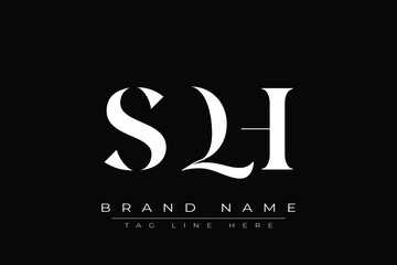 SQH abstract letter logo design. This logo is designed by three abstract letters.