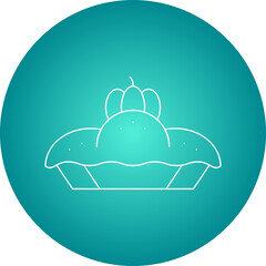 Pumpkin Pie single vector illustration icon