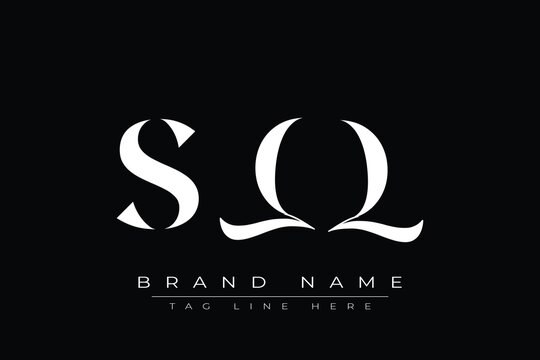 SQQ abstract letter logo design. This logo is designed by three abstract letters.