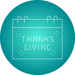 Thanksgiving Date single vector illustration icon