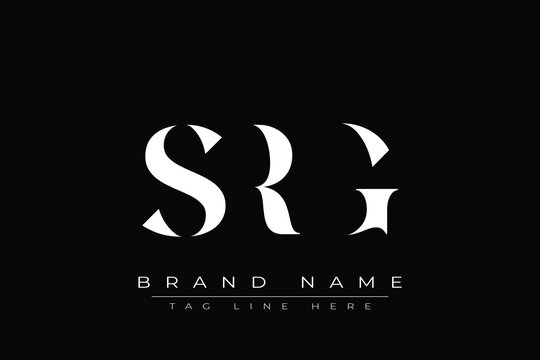 SRG abstract letter logo design. This logo is designed by three abstract letters.