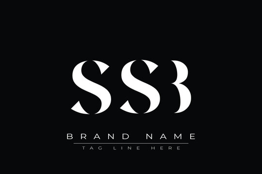 SSB abstract letter logo design. This logo is designed by three abstract letters.