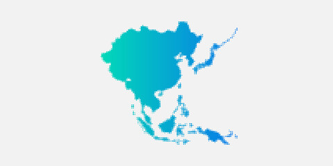 Colorful political map of World. Different colour shade of each continent. Blank map without labels. Simple flat vector map.