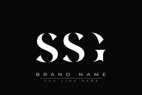 SSG abstract letter logo design. This logo is designed by three abstract letters.