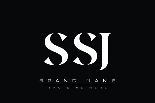 SSJ abstract letter logo design. This logo is designed by three abstract letters.