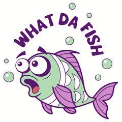 Cartoon Fish With Bubbles Asking A Question Illustration For Kids Content