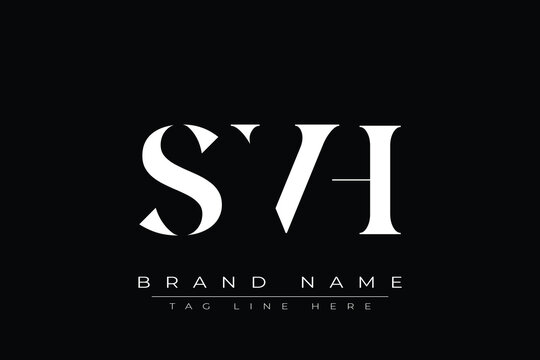 SVH abstract letter logo design. This logo is designed by three abstract letters.