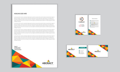 Eye caching Brand Identity Design Template with various color combination   © VecAura Graphix