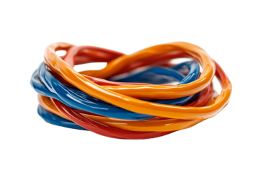 Coiled flex cable for electrical connections.