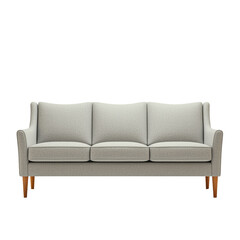 Fototapeta premium Neutral toned modern sofa in a minimalist living room