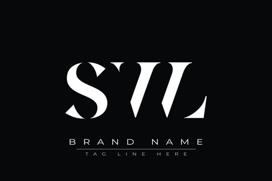 SWL abstract letter logo design. This logo is designed by three abstract letters.