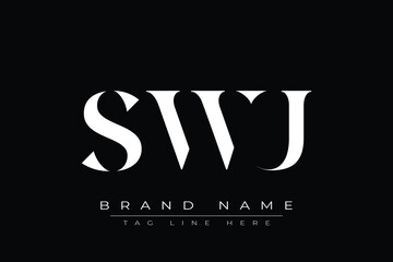 SWU abstract letter logo design. This logo is designed by three abstract letters.