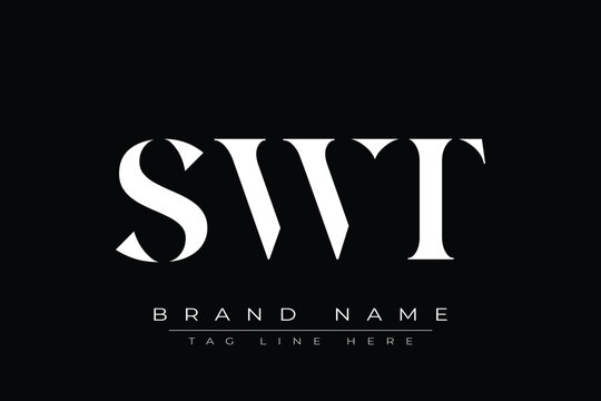 SWT abstract letter logo design. This logo is designed by three abstract letters.