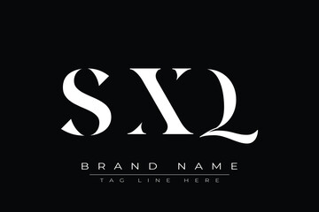 SXQ abstract letter logo design. This logo is designed by three abstract letters.