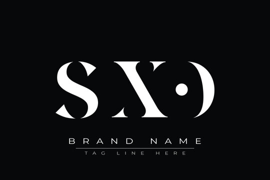 SXO abstract letter logo design. This logo is designed by three abstract letters.