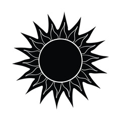 Sun Cutout for Kindergarten Weather Board on White