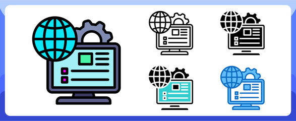 Remote Work, Hybrid Work Multi Style Design Vector Concept