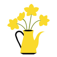 yellow flowers in a vase