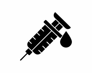 creative details Vaccine Syringe Icon Vector Illustration