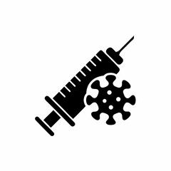 creative details Vaccine Syringe Icon Vector Illustration