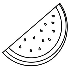 Vector art of a cartoon watermelon slice, a fruity food illustration