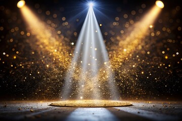Golden Spotlight Stage Award Ceremony, Sparkling Dust Trail, Tilt-Shift Effect