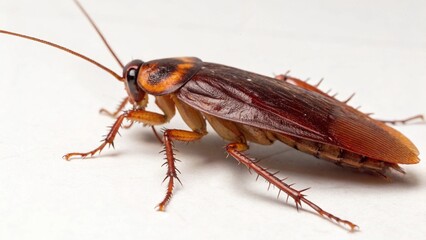 American Cockroach on studio background
