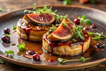 Gourmet Foie Gras Appetizer: Seared Foie Gras with Fig Jam and Balsamic Glaze