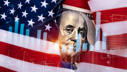 Trade Tariffs. USA vs. China. United States policy of increased import tariffs.