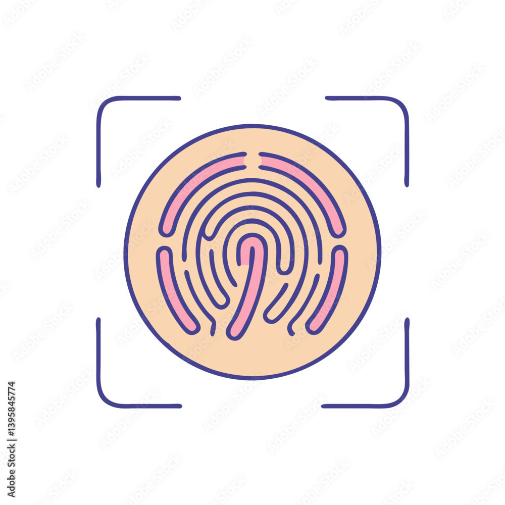 Poster fingerprint scan security authentication biometrics identification personal access control technolog