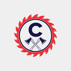 C Letter Woodcraft Logo Design