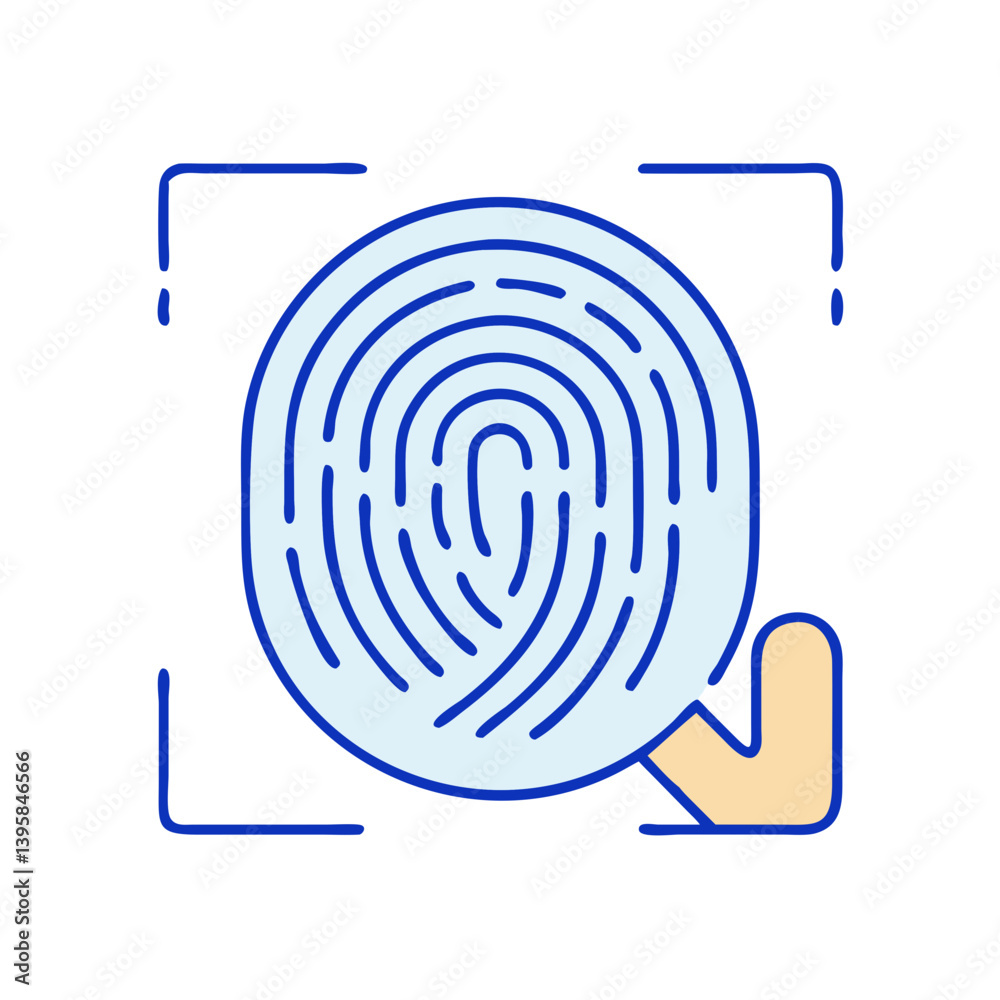 Poster fingerprint scan biometric security authentication access control identification system technology 1