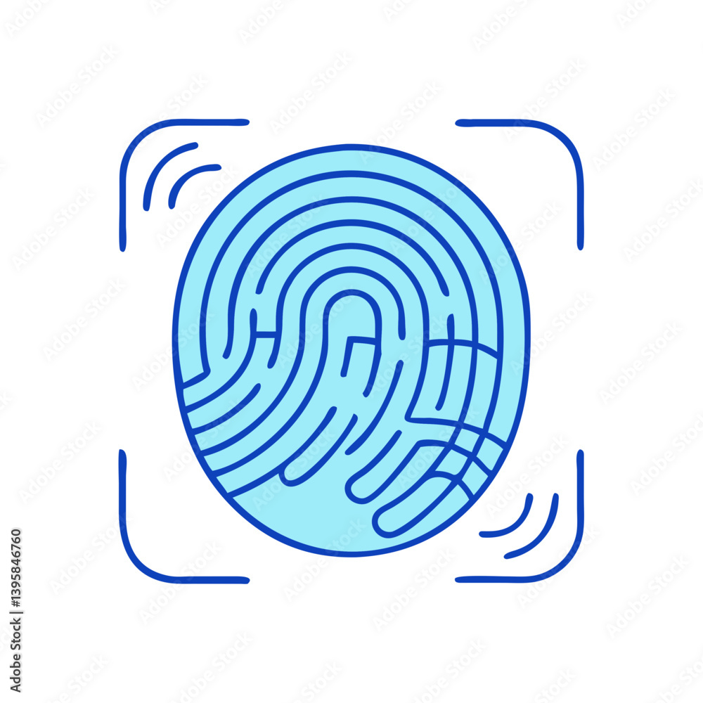 Poster fingerprint scan security identification system for access control and digital identity verification