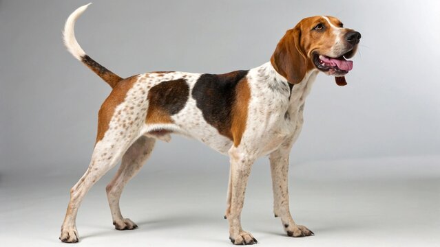 American Coonhound on studio background
