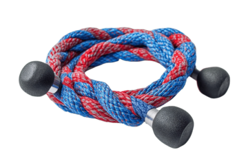 Training ropes featuring rubber handles