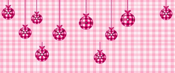 Pink checkered and striped seamless patterns featuring buffalo check ornaments Ample empty space, background, fashion