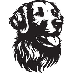 Vector silhouette of a dog, Dog illustration, Dog art, Dog drawing, Pet Animal Silhouette.